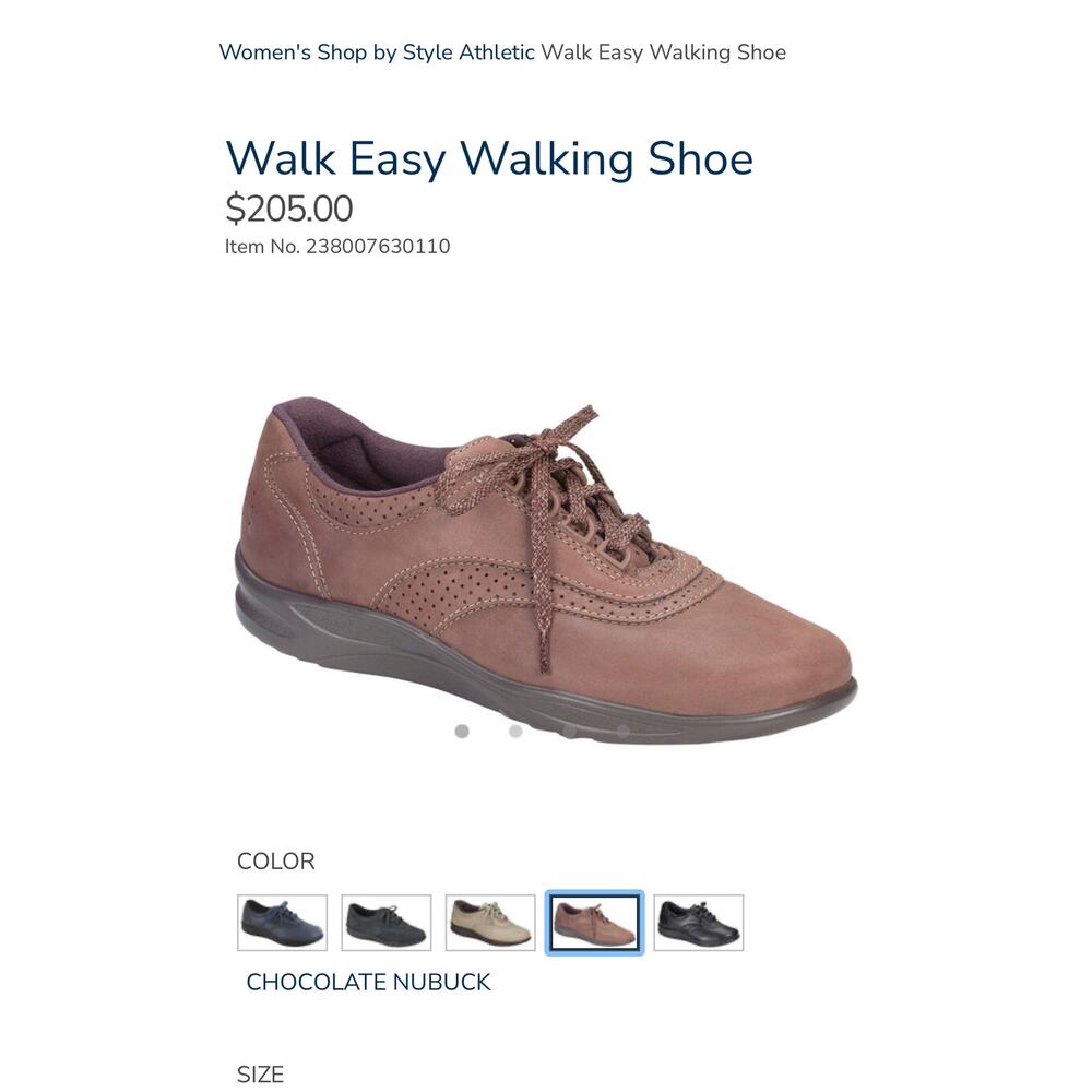 SAS Women's sz 7.5 Walk Easy Walking Shoe Diabetic Medicare Comfort - Picture 10 of 10